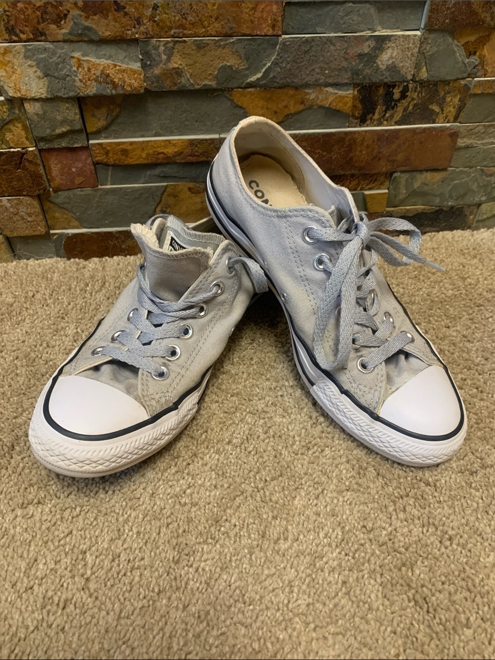 Converse all star 8 Lace-Up Sneakers in Off-White and Light Gray